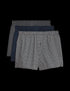 3pk Pure Cotton Geometric Woven Boxers